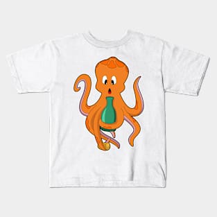 Octopus with Bottle Kids T-Shirt